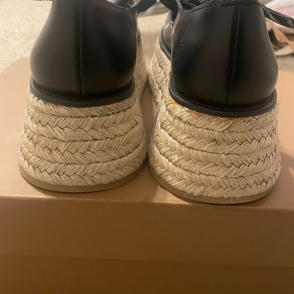 Burberry Baby Doll Aldwych Jute platform Mary Janes - Picture 8 of 8